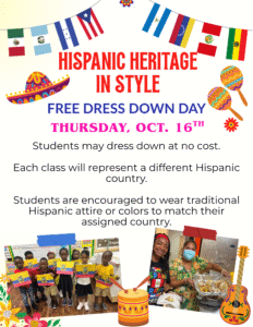 Thursday October 16th - Hispanic Heritage in Style